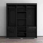 Armoire 3 portes vitrées, 180 cm de large