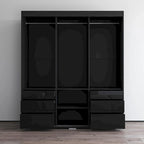Armoire 3 portes vitrées, 180 cm de large
