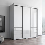Armoire 3 portes vitrées, 180 cm de large