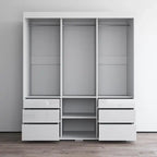 Armoire 3 portes vitrées, 180 cm de large