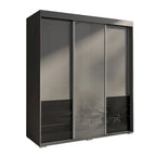 Armoire 3 portes vitrées, 180 cm de large
