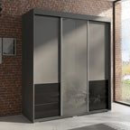 Armoire 3 portes vitrées, 180 cm de large