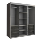 Armoire 3 portes vitrées, 180 cm de large
