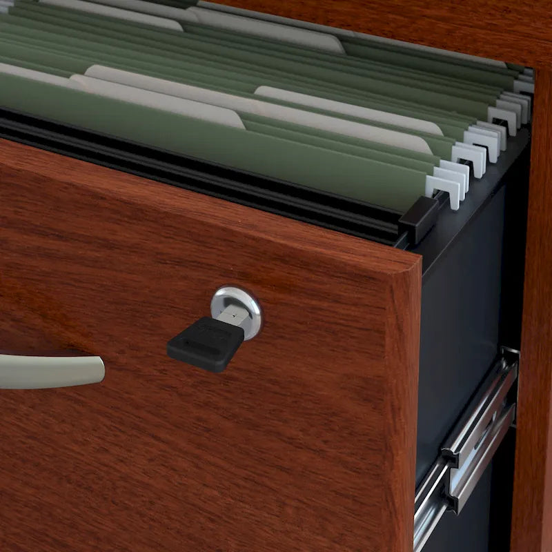 Bureau de 72 po L x 30 po P avec huche et classeur mobile