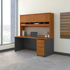 Bureau de 72 po L x 30 po P avec huche et classeur mobile