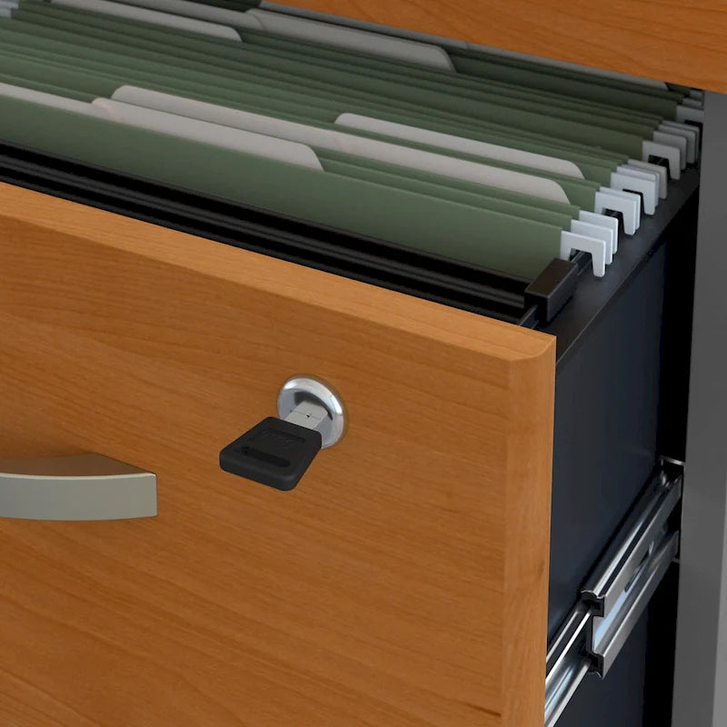 Bureau de 72 po L x 30 po P avec huche et classeur mobile