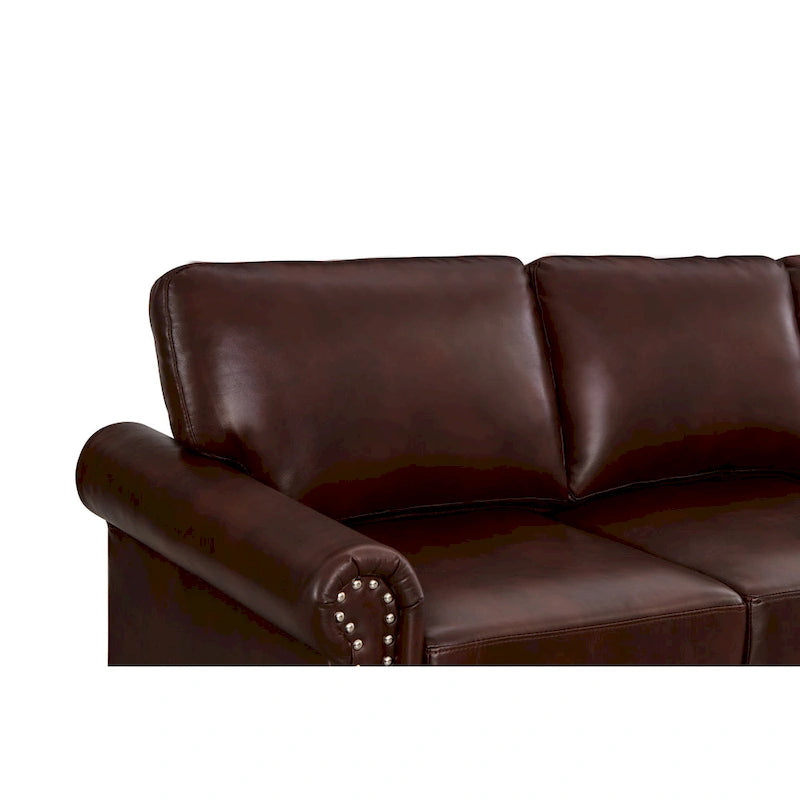 Canapé 2 places avec revêtement en similicuir