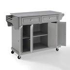 Chariot de cuisine avec plateau en acier inoxydable et rangements - 51.5L x 18P x 34H