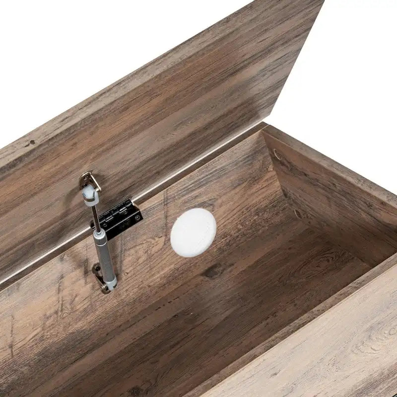 Banc de rangement avec abattant supérieur et étagère inférieure