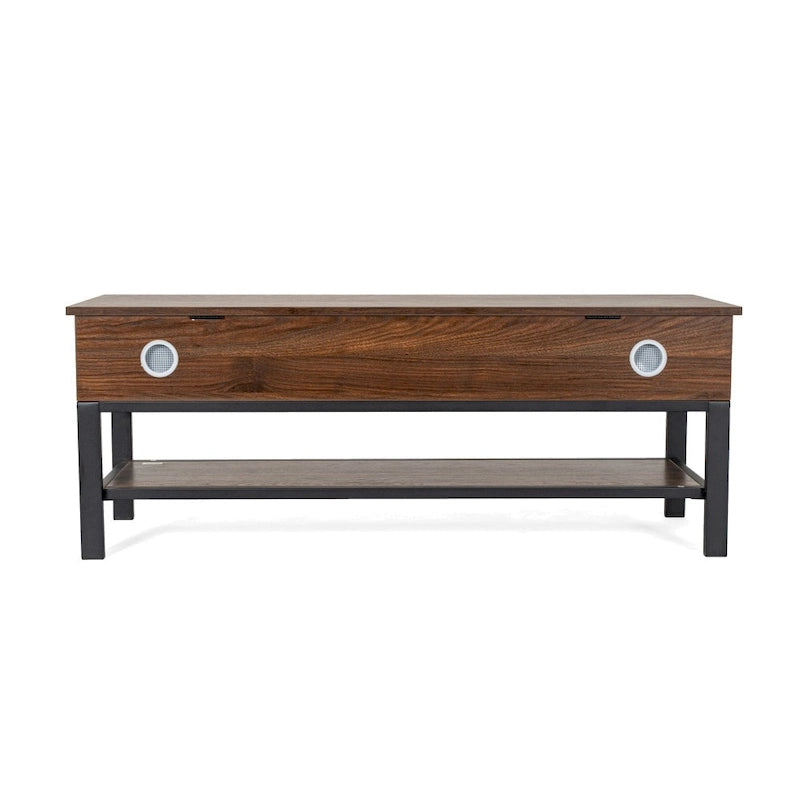 Banc de rangement avec abattant supérieur et étagère inférieure