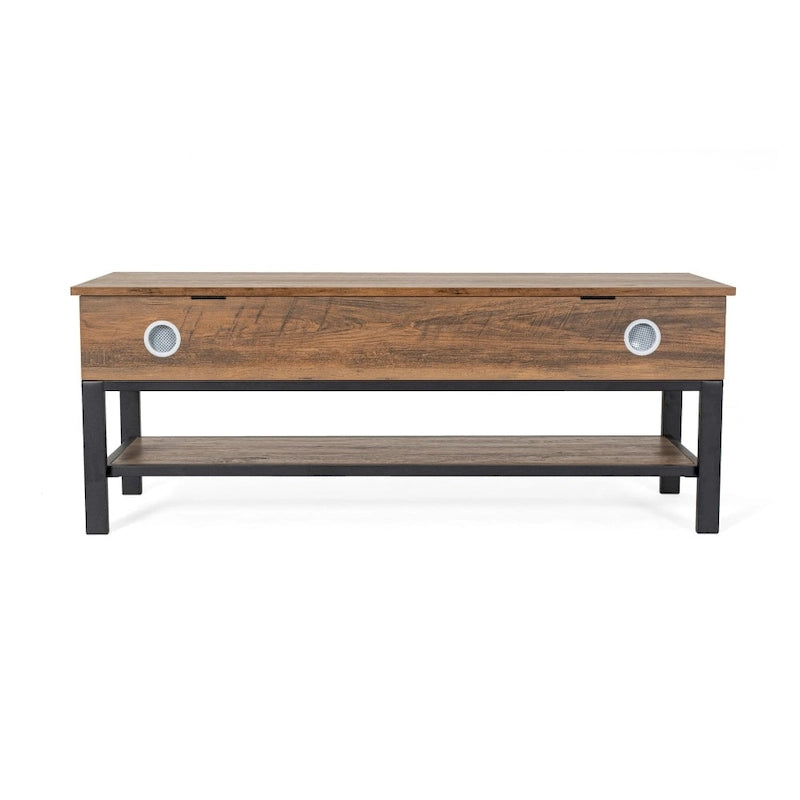 Banc de rangement avec abattant supérieur et étagère inférieure
