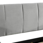 Lit plateforme tapissé en velours pleine grandeur avec bureau pour enfants