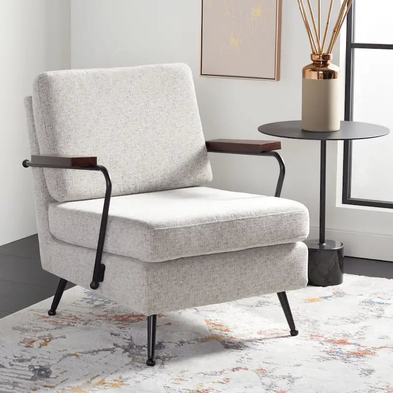 Fauteuil d'appoint avec structure en métal - 66 cm (l) x 74 cm (P) x 81 cm (H)