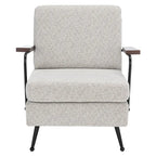 Fauteuil d'appoint avec structure en métal - 66 cm (l) x 74 cm (P) x 81 cm (H)
