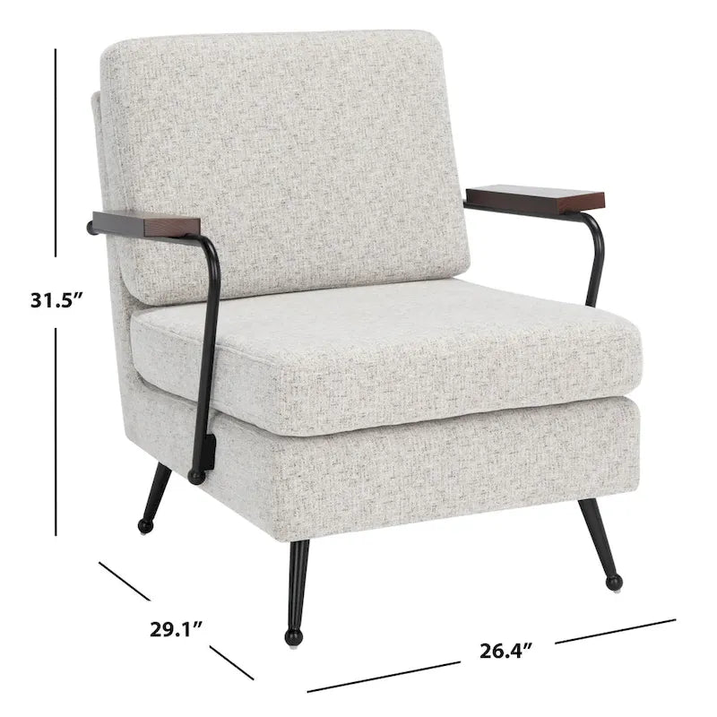Fauteuil d'appoint avec structure en métal - 66 cm (l) x 74 cm (P) x 81 cm (H)