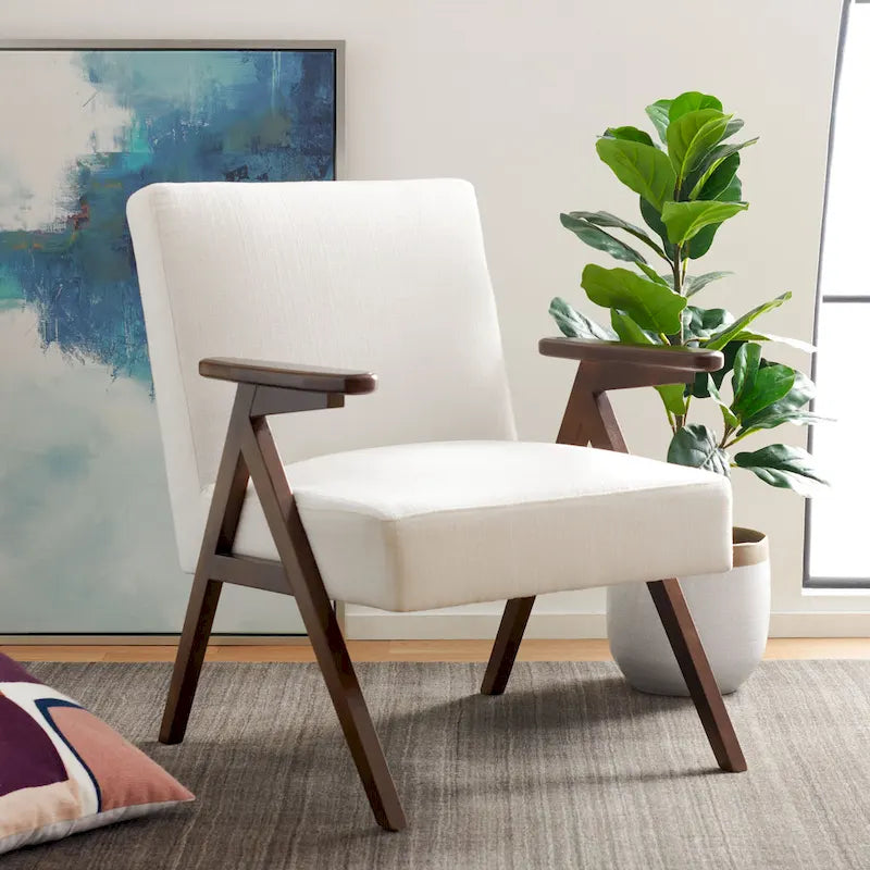 Fauteuil rembourré avec base en A