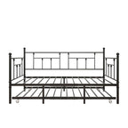 Cadre de lit de repos en métal avec lit gigogne - Taille simple