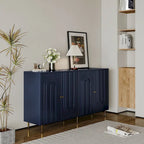 Armoire de rangement en bois à 4 portes avec étagères réglables