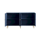 Armoire de rangement en bois à 4 portes avec étagères réglables