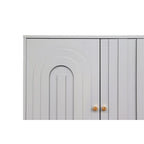 Armoire de rangement en bois à 4 portes avec étagères réglables