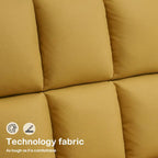 Fauteuil d'appoint pivotant à 360°, fauteuil de salon sans accoudoirs rembourré en tissu Leathaire, structure en acier