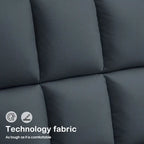 Fauteuil d'appoint pivotant à 360°, fauteuil de salon sans accoudoirs rembourré en tissu Leathaire, structure en acier