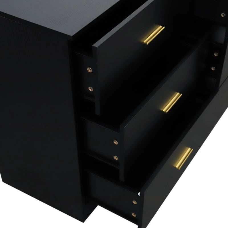 Commode à 6 tiroirs pour chambre à coucher – Grande commode de rangement spacieuse