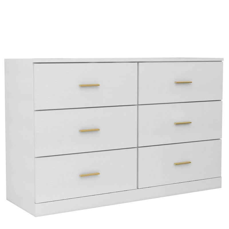 Commode à 6 tiroirs pour chambre à coucher – Grande commode de rangement spacieuse