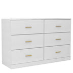 Commode à 6 tiroirs pour chambre à coucher – Grande commode de rangement spacieuse
