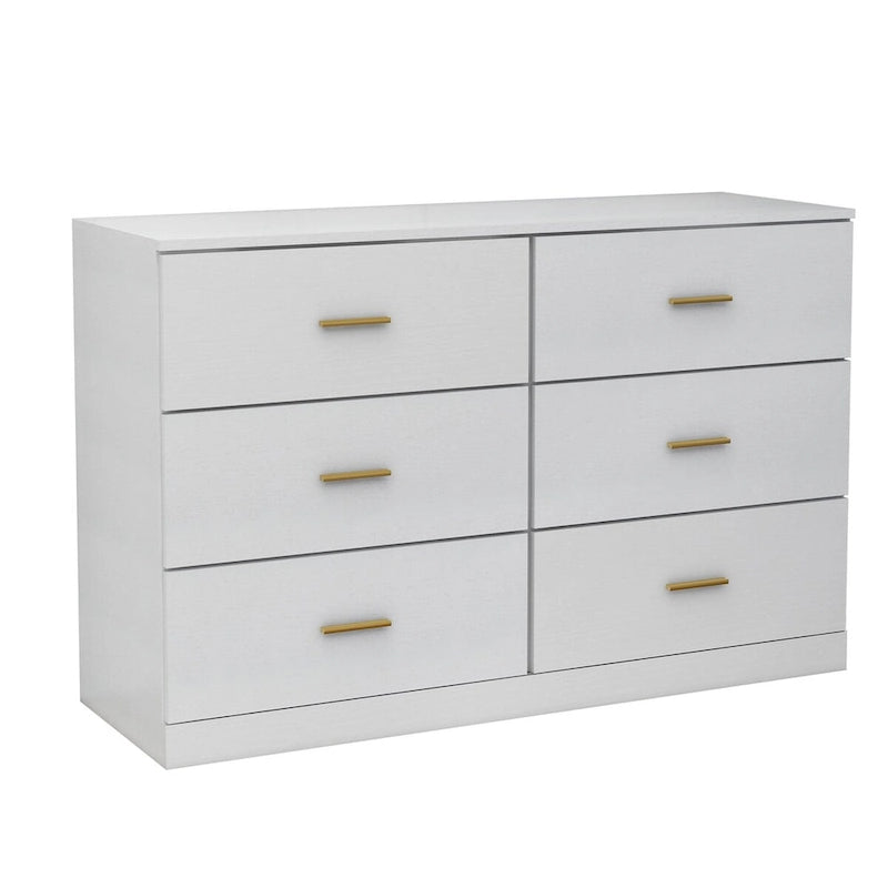 Commode à 6 tiroirs pour chambre à coucher – Grande commode de rangement spacieuse
