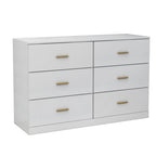 Commode à 6 tiroirs pour chambre à coucher – Grande commode de rangement spacieuse