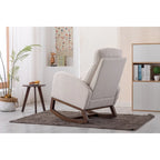 Fauteuil à bascule rembourré à dossier haut
