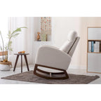 Fauteuil à bascule rembourré à dossier haut