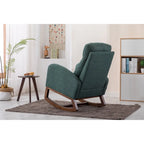 Fauteuil à bascule rembourré à dossier haut