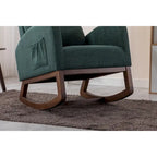 Fauteuil à bascule rembourré à dossier haut