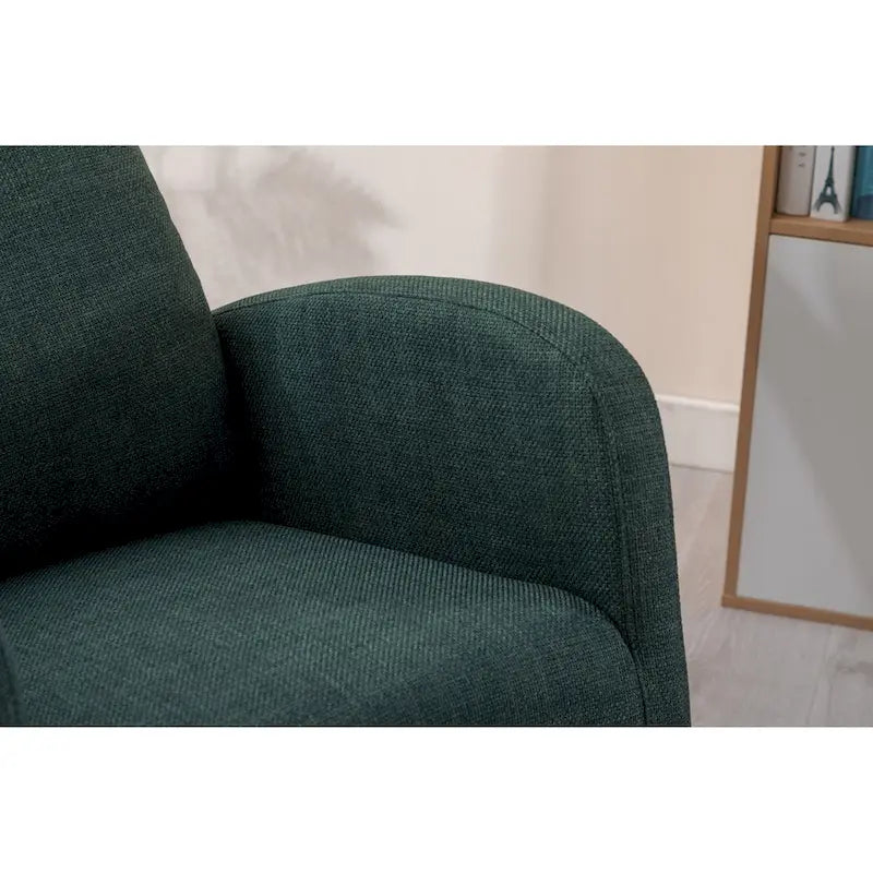 Fauteuil à bascule rembourré à dossier haut