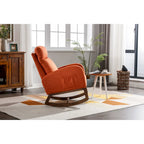 Fauteuil à bascule rembourré à dossier haut