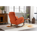 Fauteuil à bascule rembourré à dossier haut