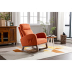 Fauteuil à bascule rembourré à dossier haut