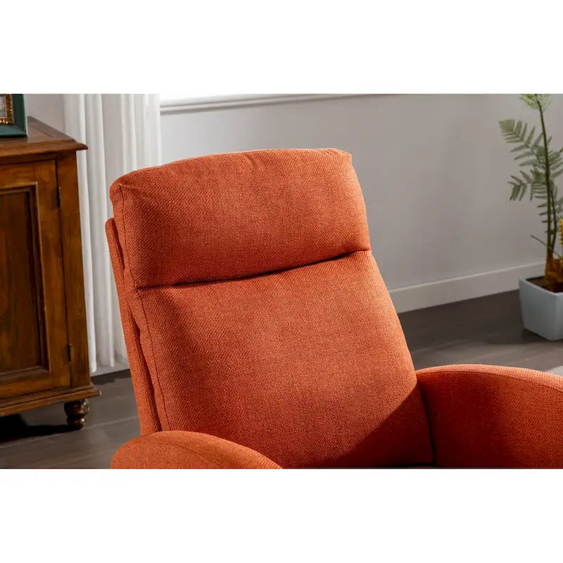 Fauteuil à bascule rembourré à dossier haut