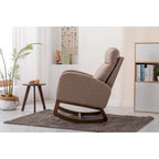 Fauteuil à bascule rembourré à dossier haut
