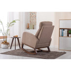 Fauteuil à bascule rembourré à dossier haut