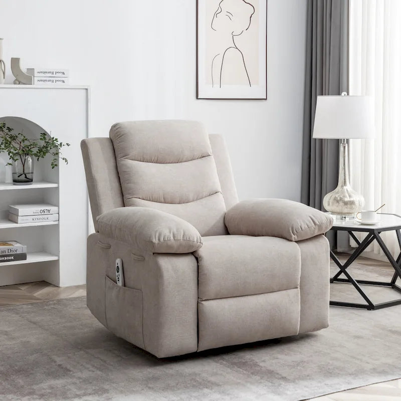 Fauteuil inclinable électrique avec fonction chauffante et massante