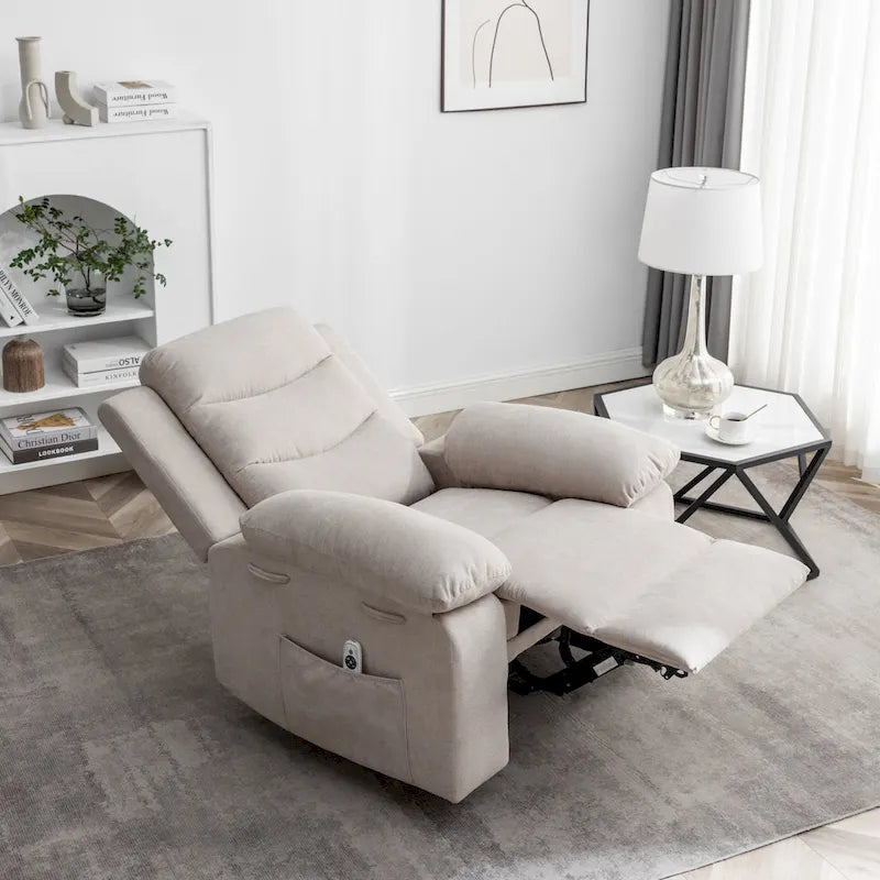 Fauteuil inclinable électrique avec fonction chauffante et massante