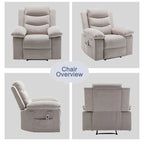 Fauteuil inclinable électrique avec fonction chauffante et massante