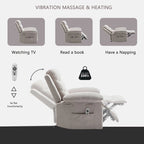 Fauteuil inclinable électrique avec fonction chauffante et massante