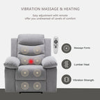 Fauteuil inclinable électrique avec fonction chauffante et massante