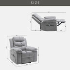 Fauteuil inclinable électrique avec fonction chauffante et massante