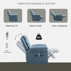 Fauteuil inclinable électrique avec fonction chauffante et massante