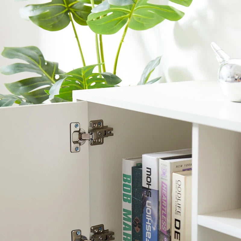 Meuble TV avec lumières LED et télécommande, compatible avec les téléviseurs jusqu'à 65 pouces
